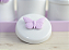 Kit Higiene Porcelana Bebê Maternidade K074 Borboleta Lilas Potes Porcelana Algodão Cotonete - Imagem 2