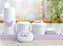 Kit Higiene Porcelana Bebê Maternidade K074 Borboleta Lilas Potes Porcelana Algodão Cotonete - Imagem 6