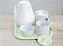 Kit Higiene Bebê Quarto Infantil Potes Porcelana Algodão Cotonete Verde Unissex Moderno - Imagem 5
