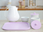 Kit Higiene Porcelana Bebê Maternidade Lilas Decoração K195 Potes Algodão Cotonete Térmica Quarto Infantil - Imagem 5
