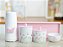 Kit Higiene Porcelana Bebê Maternidade K174 Rosa Tema Borboleta Jardim Encantado Quarto Meninas - Imagem 4
