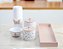 Kit Higiene Porcelana Bebê K174 Borboleta Rosê Maternidade Bebê Quarto Meninas Pote Algodão Cotonete - Imagem 2