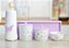 Kit Higiene Porcelana Maternidade Borboleta Quarto Infantil K174 Bebê Lilas Potes Algodão Bancada Decoração - Imagem 4