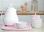 Kit Higiene Porcelana Quarto Meninas Infantil Rosa K195 Bebê Cuidados Pote Algodão Moderno - Imagem 3