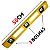 Nível De Mão Nivelador Profissional Amarelo Em Resina Com 3 Bolhas Régua de 50cm - Imagem 2