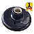 Plafon Simples E27 Preto, Circular Soquete de Porcelana - Imagem 1