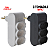 Multiplicador de Tomadas Bivolt Adapatador de Tomadas com 3 Pinos Preto ou Branco Fiolux - Imagem 1