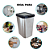 Lixeira 9L C/Tampa Click Label Inox Prata, Vermelho ou Rose Arqplast - Imagem 5