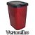 Lixeira 9L C/Tampa Click Label Inox Prata, Vermelho ou Rose Arqplast - Imagem 6