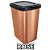 Lixeira 9L C/Tampa Click Label Inox Prata, Vermelho ou Rose Arqplast - Imagem 7