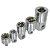 Jogo Kit Adaptador Soquete Catraca 5 Pcs 1/4 3/8 1/2 3/4 - Imagem 2