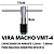 Vira Macho Manual Tipo T Mandril M10 A M12 Profissional Htom - Imagem 4