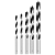 Kit 5 Brocas Para Madeira 4 a 10mm 3 Pontas Aço Cromo Htom - Imagem 2