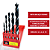 Kit 5 Brocas Para Madeira 4 a 10mm 3 Pontas Aço Cromo Htom - Imagem 7