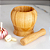 Pilão Socador Amassador De Alho Grande em Bambu Natural - Imagem 2