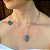 CHOCKER ALONGADA CIANITA AZUL - Proteção do Arcanjo Miguel e Intuição Espiritual - Imagem 1