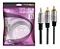 Cabo Auxiliar P2 Estereo X 2rca Blindado Profissional 2m - Imagem 1