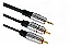 Cabo Auxiliar P2 Estereo X 2rca Blindado Profissional 2m - Imagem 2