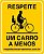 Placa REFLETIVA para Bicicleta Respeite Um Carro a Menos - Homem com Cadeirinha - Amarelo - Imagem 1