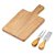 Kit para Queijo em Madeira com 3 Peças - Linha Ecológica - Imagem 1