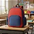 Mochila Infantil Escolar Bolso Frontal- Azul E Vermelha - Imagem 3