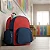 Mochila Infantil Escolar Bolso Frontal- Azul E Vermelha - Imagem 2