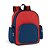 Mochila Infantil Escolar Bolso Frontal- Azul E Vermelha - Imagem 1