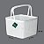 Cesto com Alça Quadrado - 27x27x20 Paramount Branco - Imagem 2