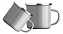 Caneca Xícara De Inox Esmaltada 370ml. Kit Com 2 Unidades - Imagem 1