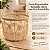 Cesto Decorativo Arcos Redondo C/ Alças 49cm Textura Rattan - Imagem 3