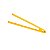 Pinça Pegador Multiuso De Silicone 22cm Amarelo Oikos - Imagem 1