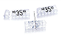 Kit Precificador - Preço para Vitrine (Cristal com Preto) 510 peças em Plástico ABS - Imagem 1