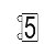 Precificador Pacote Avulso Número “5” (cinco) Branco - 30 peças - Preço para Vitrine - Imagem 1