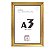 Moldura A3 Premium Golden Com Vidro - DOURADA - Imagem 2