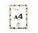 Moldura A4 Premium Bamboo 21x30 cm C/ Vidro - Imagem 3