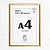 Moldura A4 21x30 De Alumínio Com Vidro Duplo Para Certificados - DOURADA - Imagem 1