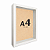 Moldura Quadro Caixa Alta A4 21x30 Com Espaçamento Interno De 3cm - BRANCA - Imagem 1