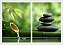 Conjunto Kit 02 Quadros Decorativos Spa Buda Pedra Vulcânica e Bambú - Imagem 3