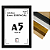 Moldura Quadro A5 15x21 cm P/ Posters Imagens Fotos - COM ACETATO - Imagem 1