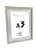 Moldura Ripada C/ Vidro e Paspatur de 3 Cm P/ Imagem A3 30x42 -  BRANCO GELO - Imagem 2