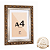 Moldura Premium A4 21x30 cm Clássica Ornamental C/ Acabamento Bronze Com Paspatur - Imagem 1