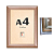Moldura quadro A4 21x30 cm P/ Fotos imagens - Coleção Elegance C/ Vidro - Imagem 1