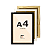 Moldura Quadro A4 21x30 cm P/ Imagens Fotos - COM ACETATO - Imagem 1