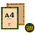 Kit 02 Molduras Caixa Alta Premium Bamboo A4 21x30 cm C/ Vidro - Especial Copa - Imagem 1