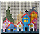 Tela para Bordar – Casas coloridas - Imagem 1