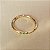 ANEL MEMORIAS 2MM EM OURO 18K E 03 PEDRAS NATURAIS - Imagem 1