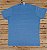Camiseta gola O, básica azul  Tecido 100% algodão - Imagem 5