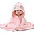 Toalha de Banho Infantil com Capuz Abraço Quentinho Cor:Rosa - Imagem 1