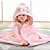 Toalha de Banho Infantil com Capuz Abraço Quentinho Cor:Rosa - Imagem 5