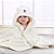 Toalha de Banho Infantil com Capuz Abraço Quentinho Cor:Branco - Imagem 6